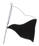 drapeau à triangle noir et blanc (drapeau d'avertissement)